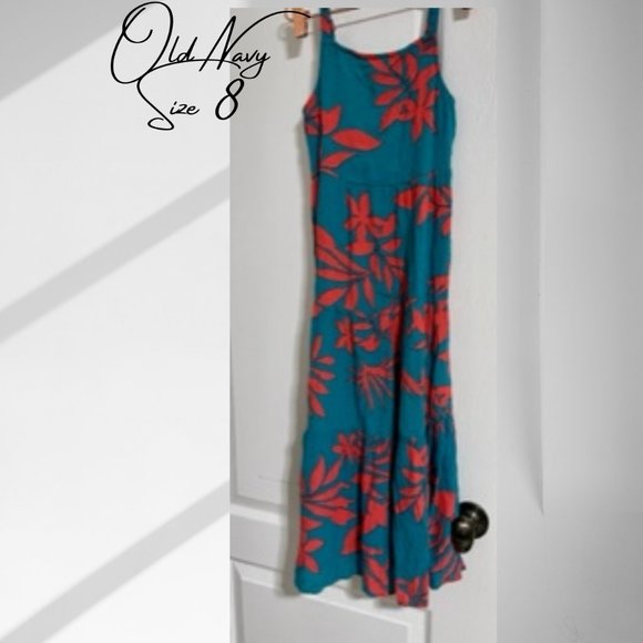 Old Navy Girls Maxi Sundress in Teal Size 8 NWOT - Picture 1 of 2